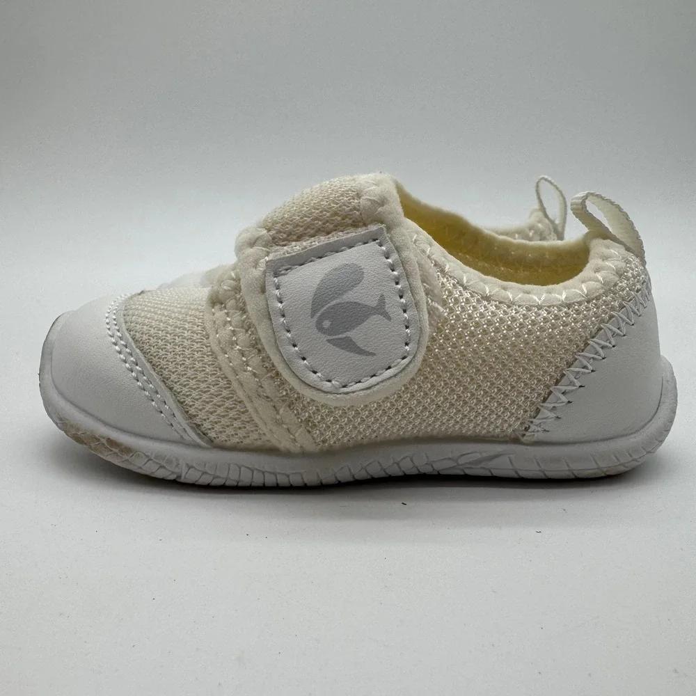 Infant Mesh Walking Shoes Cream Hook and Loop First Steps Sneakers Size 120